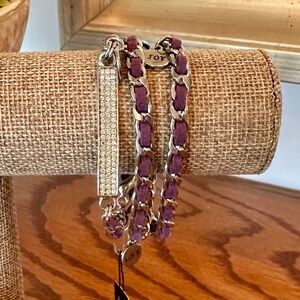 Premier Designs Playful Wrap Bracelet Purple & Silver